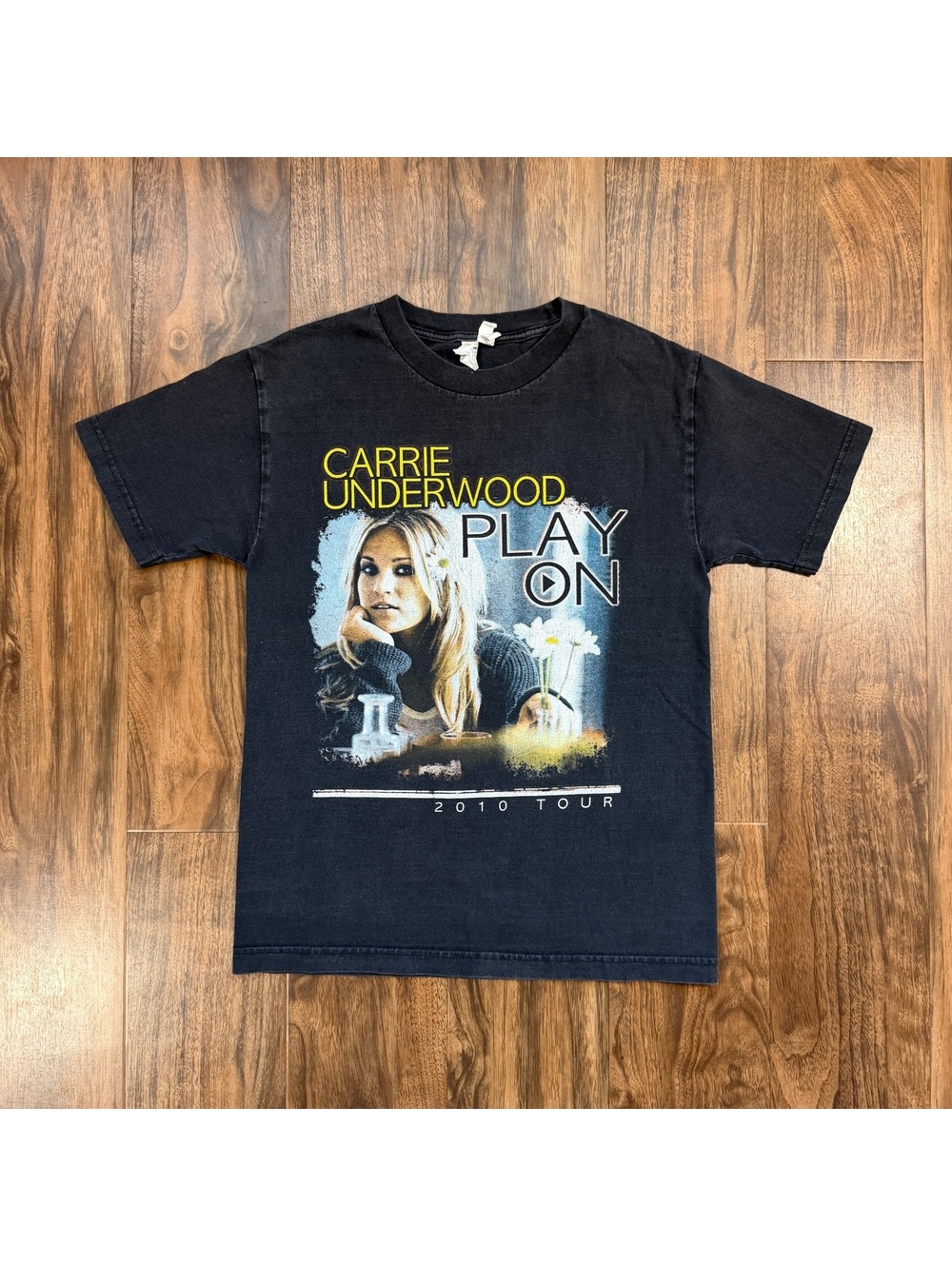 Y2K Carrie Underwood Play On 2010 Tour Concert T Shirt S Black Country Music